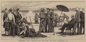 Wimbledon Camp, Shooting for the Army and Navy Challenge Cup by Joseph Nash
